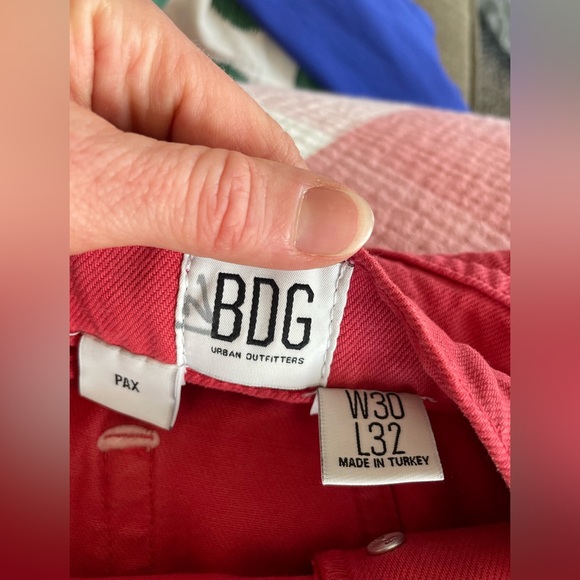 BDG Red Straight Leg Jeans - Picture 8 of 11